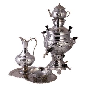 سرویس سماور گازی 5 پارچه کد 660 ظرفیت 6 لیتر